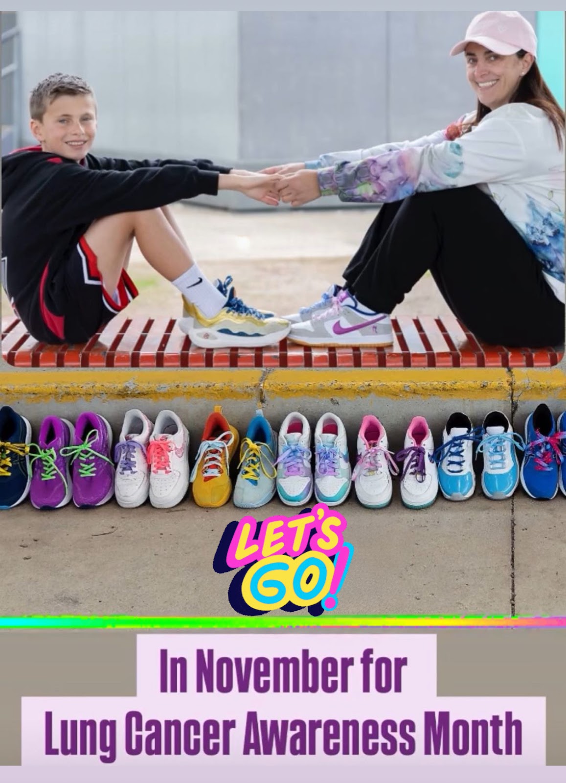 Laces4Lungs $5 colourful shoelaces supporting ALK Positive Australia.